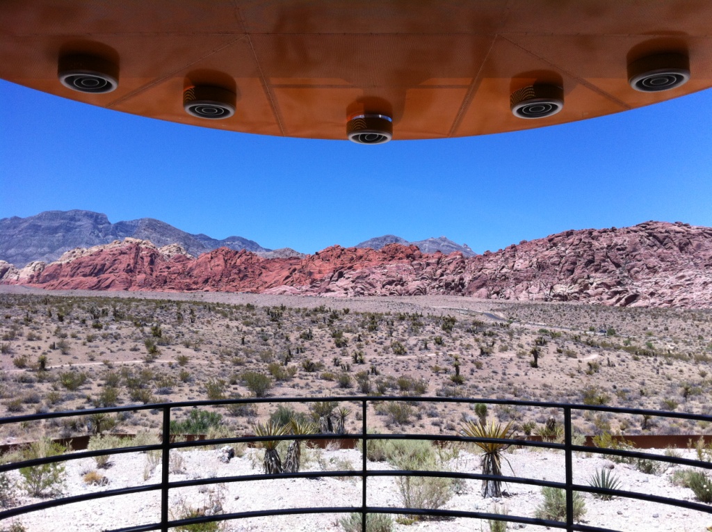 view from visitor center, Red Rock Canyon, NV