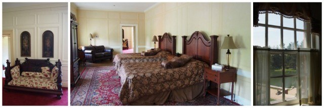 Upstairs in the Allerton Mansion at Allerton Park & Retreat Center. Rooms are spacious and luxurious with terrific views.
