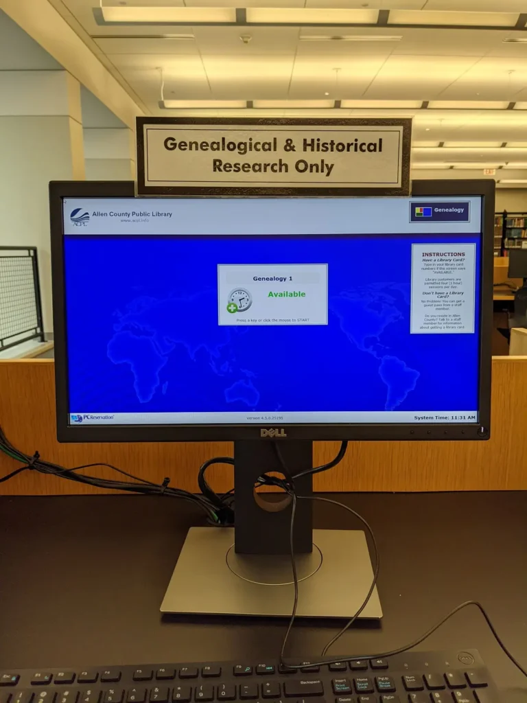 genealogy_access_computer_The_Genealogy_Center_Fort_Wayne_IN